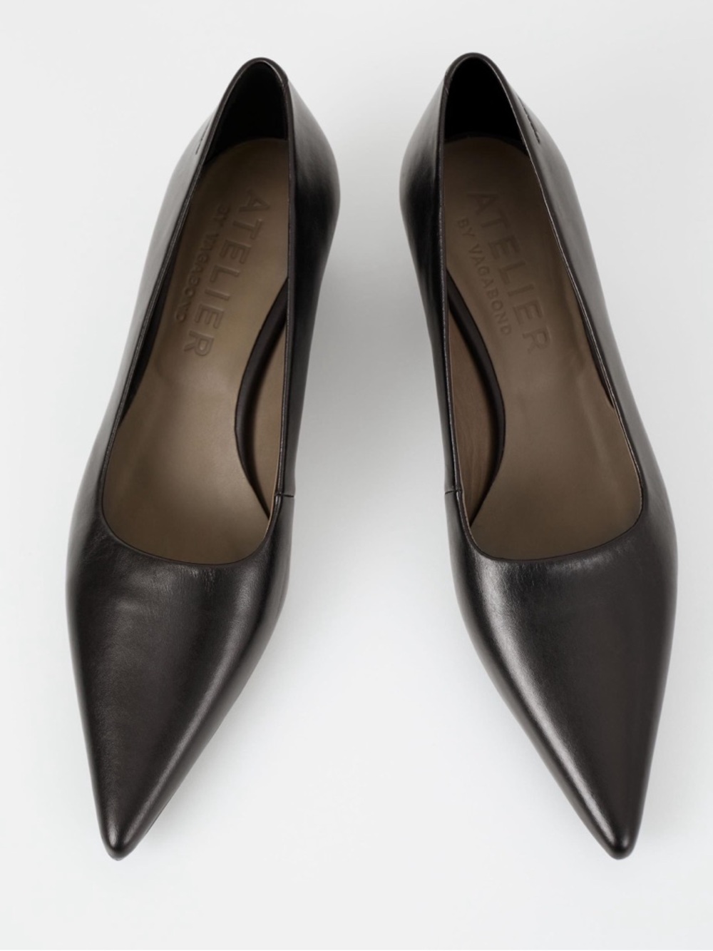 Atelier by Vagabond Sonya Black Leather Wedge Heels